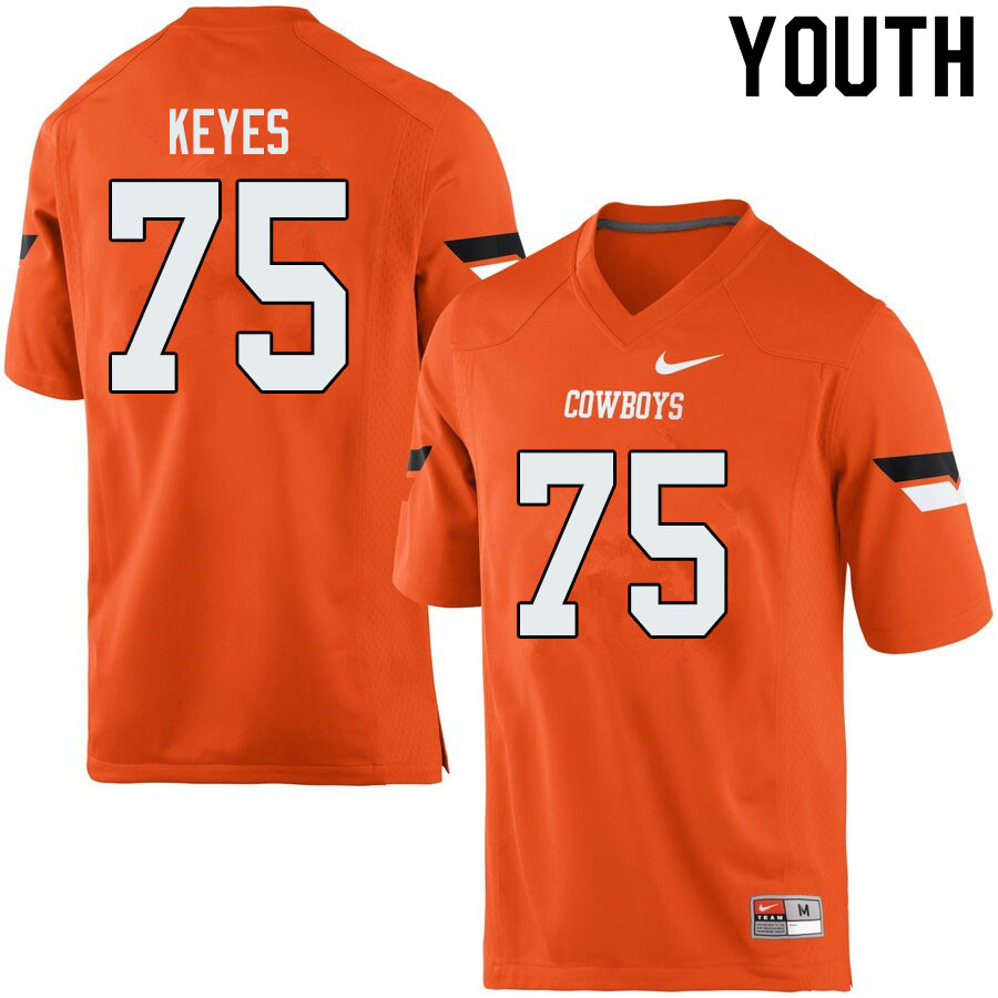 Youth #75 Marcus Keyes Oklahoma State Cowboys College Football Jerseys Sale-Orange